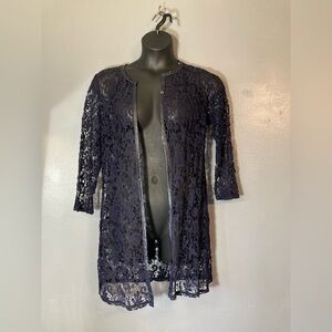 Chico's Midnight Lace Robe